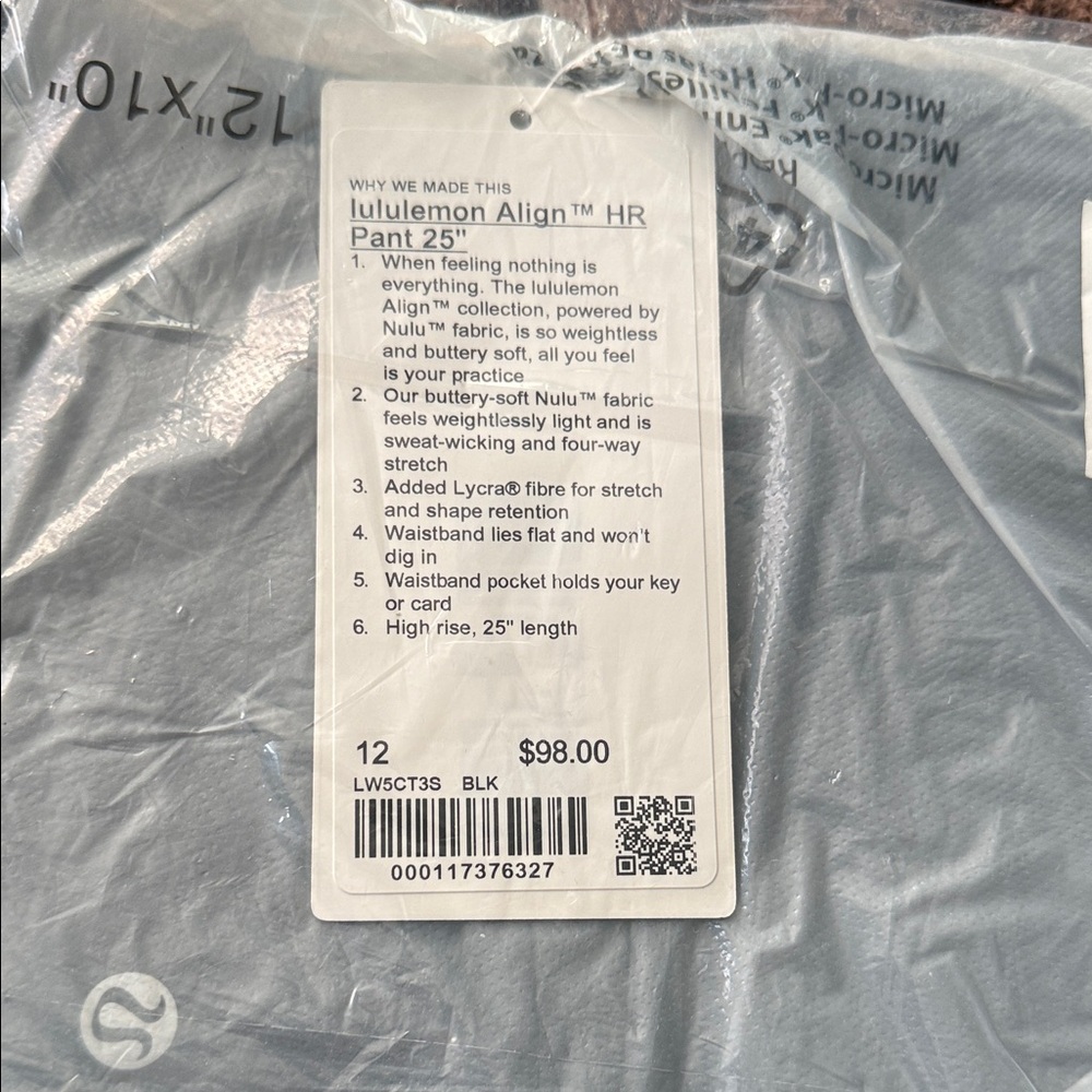lululemon athletica Black Align HR Pants